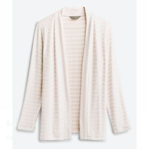 Lightweight tan striped cardigan